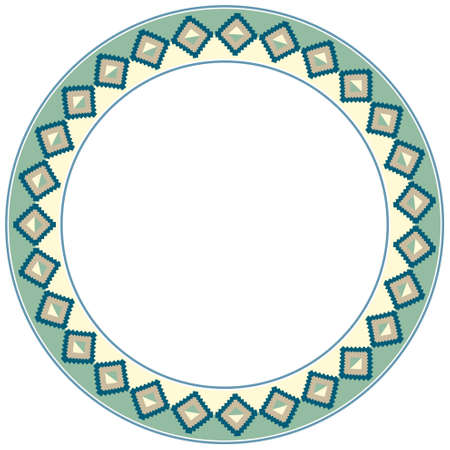 Ethnic classic border designs rounderのイラスト素材