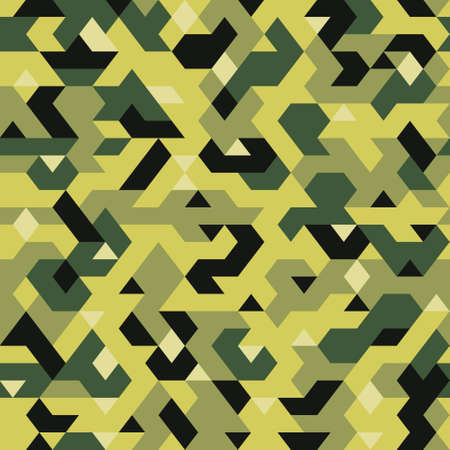 seamless vector camouflage pattern in style, textile pattern pixelated, abstract backgroundのイラスト素材