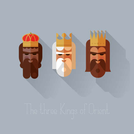 The three Kings of Orient wise men illustrationのイラスト素材