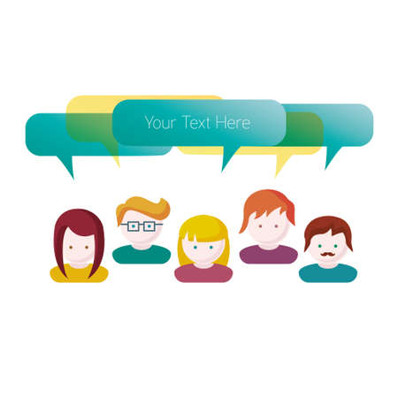 Group of people communication illustrationのイラスト素材