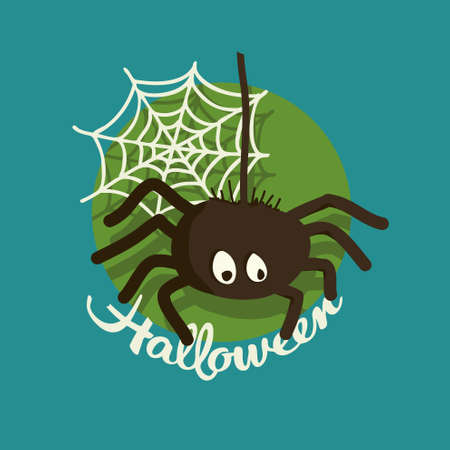 Spider Halloween illustrationのイラスト素材