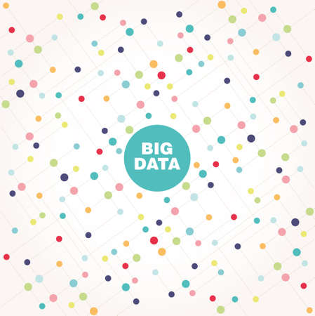 Big data abstract molecule illustrationのイラスト素材