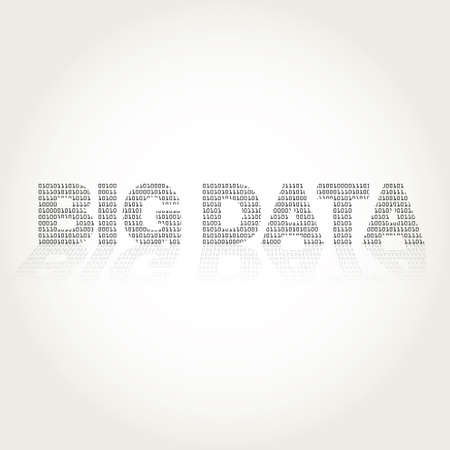 Big Data with texture binary vector illustrationのイラスト素材