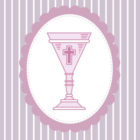 first communion chalice cup icon vector graphicのイラスト素材