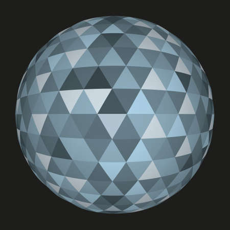 Abstract 3d triangles sphereのイラスト素材