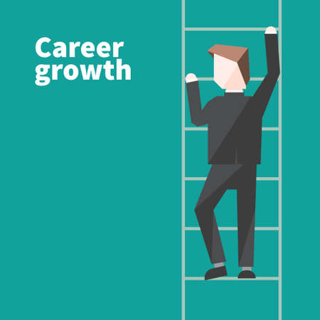 Career growth illustration vectorのイラスト素材