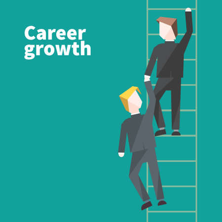 Career growth illustration vectorのイラスト素材