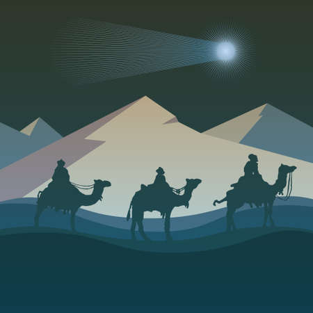 Kings magi vector illustration.