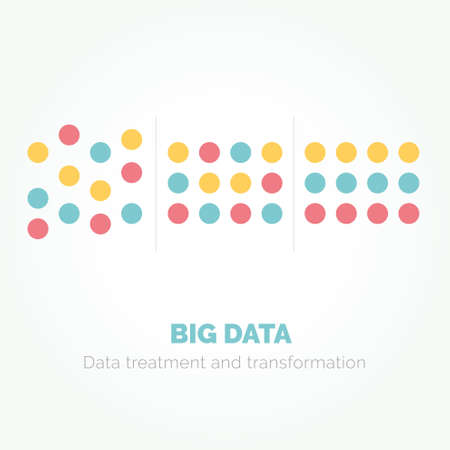 Big Data minimalistic infographics design vector illustration. Analysis Finance Graph Financial Business Chart Flat.のイラスト素材