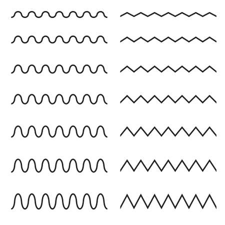 Set of seamless lines. Graphic design elements.のイラスト素材