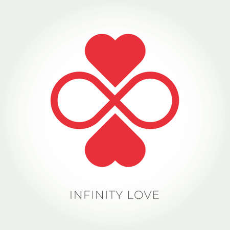 Infinity love emblem. Valentine and relationship vector icon.のイラスト素材