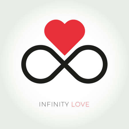 Infinity emblem. Valentine and relationship vector icon.のイラスト素材