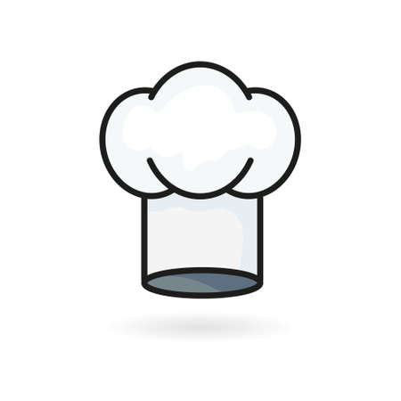Kitchenware chef's hat flat icon. Vector illustration.のイラスト素材