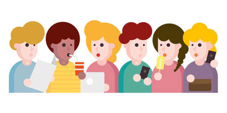People and friends cartoon. Vector illustrationのイラスト素材