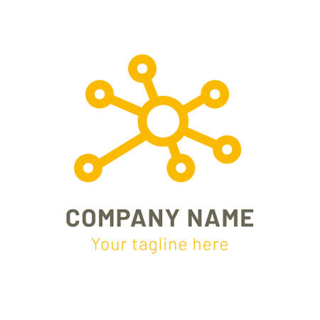 Abstract network connection. Icon logo design. Vector Illustrationのイラスト素材