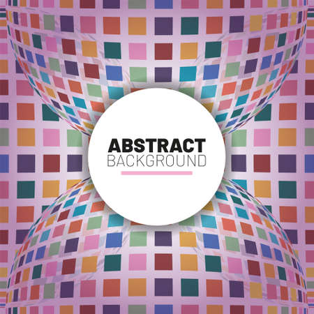 Abstract background with globes mosaic 3d vector illustrationのイラスト素材