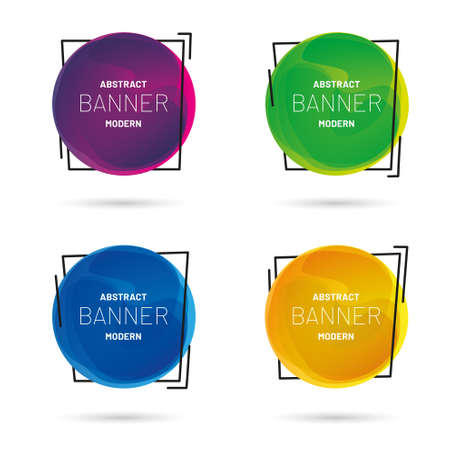 Abstract modern banner collection. Perfect design for headlineのイラスト素材
