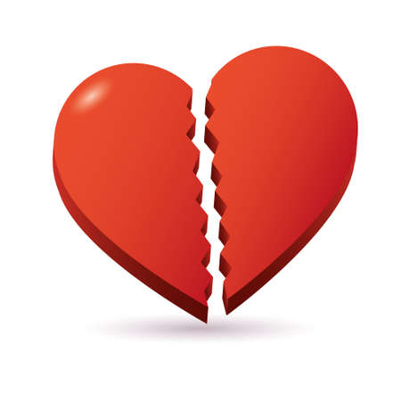 Heart broken isometric 3D icon vector illustrationのイラスト素材