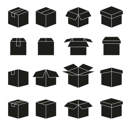 Set of Abstract Box Vector Iconsのイラスト素材