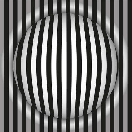 Images in the style Op art. Black and white background. Vector illustrationのイラスト素材