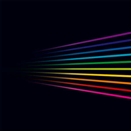 Multicolored lines. Colorful lines horizontal background Illustrationのイラスト素材