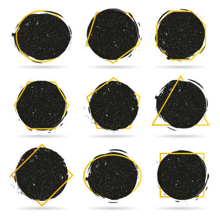 Set of modern abstract banners. Geometric shapes vectorのイラスト素材