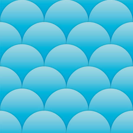 Blue cut wave seamless pattern. Sea background. Vector illustration - Vectorのイラスト素材