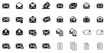 Set email icon vector logo illustration design - Vectorのイラスト素材