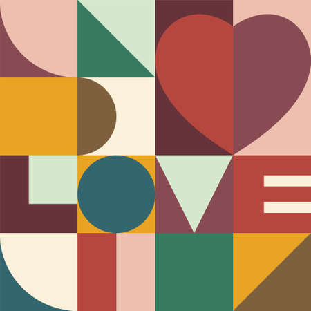 Heart and love design. Valentines day card. Abstract background wallpaper vectorのイラスト素材