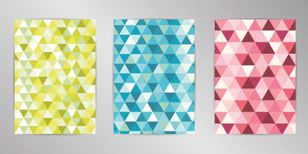 Mosaic cover design background set A4 format.