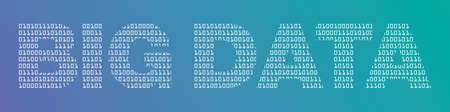 Big Data with binary texture vector illustration.