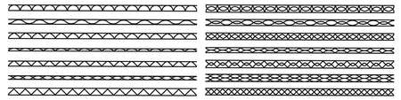 set of seamless borders. vector design elementsのイラスト素材