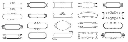 Vector Vintage Ornamental Frame Setのイラスト素材