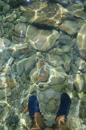 a stone beach in Croatia - Tourism conceptの写真素材