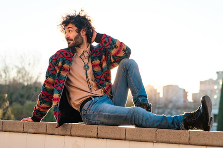 Portrait of a stylish manの写真素材