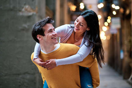 Couple having fun while enjoying time together.