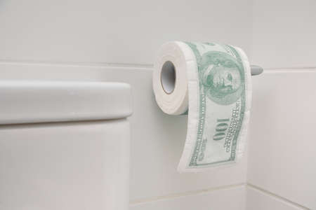 financial crisis concept, loosing money, money senseless wasteの写真素材