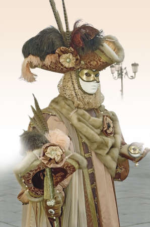 Man dressed in the carnival of Venice, Italy.の写真素材