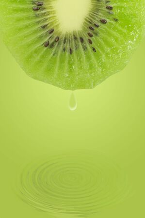Delicious and fresh fruit on the water.の写真素材