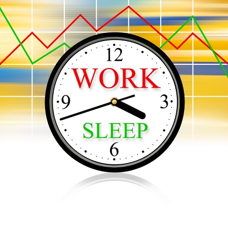 Work and sleep: this is our life.の写真素材