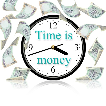 Enjoy your life because time is money.の写真素材