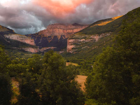 ordesa national park forestの写真素材