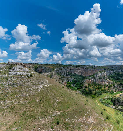 Amazing landscape near Matera, Italy - European capital of culture in 2019.の写真素材