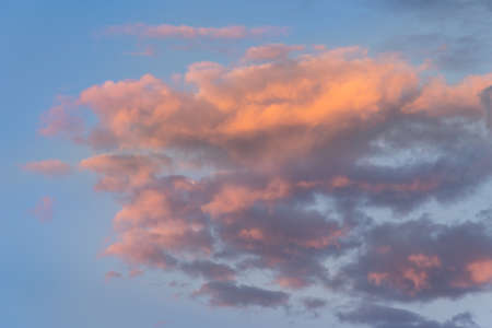 Amazing cloudscape with sunset sky. Colour background.
