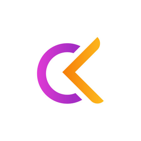 Letter C and K logoのイラスト素材