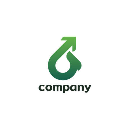 A arrow up monogram logoのイラスト素材