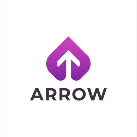 Arrow up logo negative spaceのイラスト素材