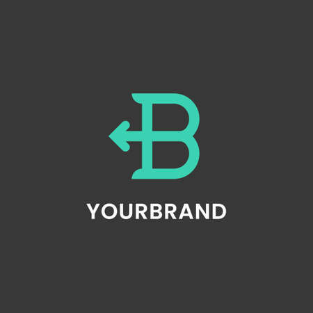 Letter B logo with arrowのイラスト素材