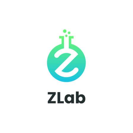 Letter Z laboratory monogram logoのイラスト素材