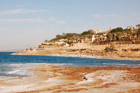 The coast of Jordan, dead Seaの写真素材